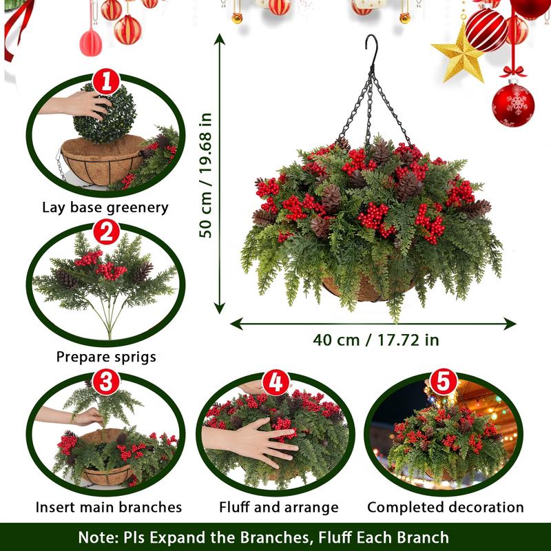 Supplier styling guide showing branch arrangement and basket size